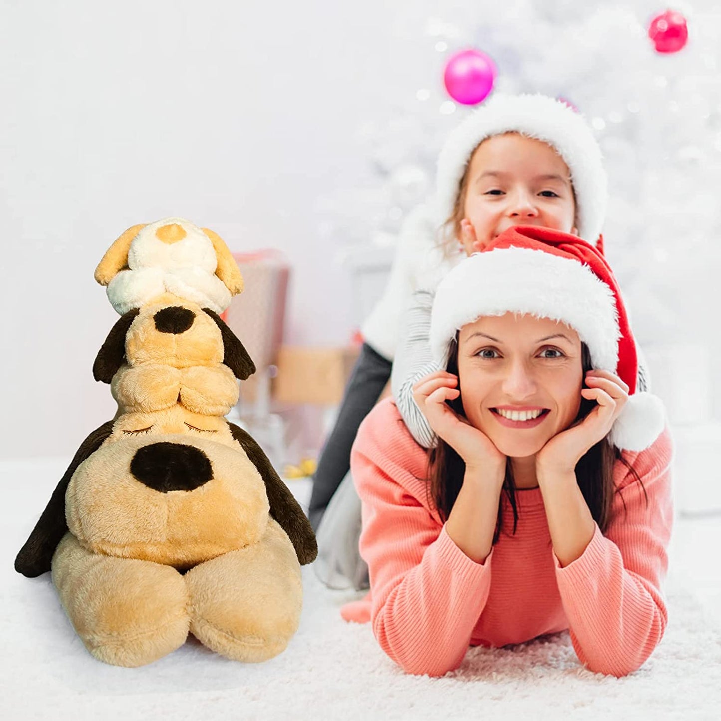 Dog Plush Hugging Pillow, 23" Cute Big Dogs Stuffed Animal Toys, Soft Giant Sleeping Animal Body Pillow, Dog Plushies Doll Toy Gift for Kids Girlfriend, Brown, Grnidceau