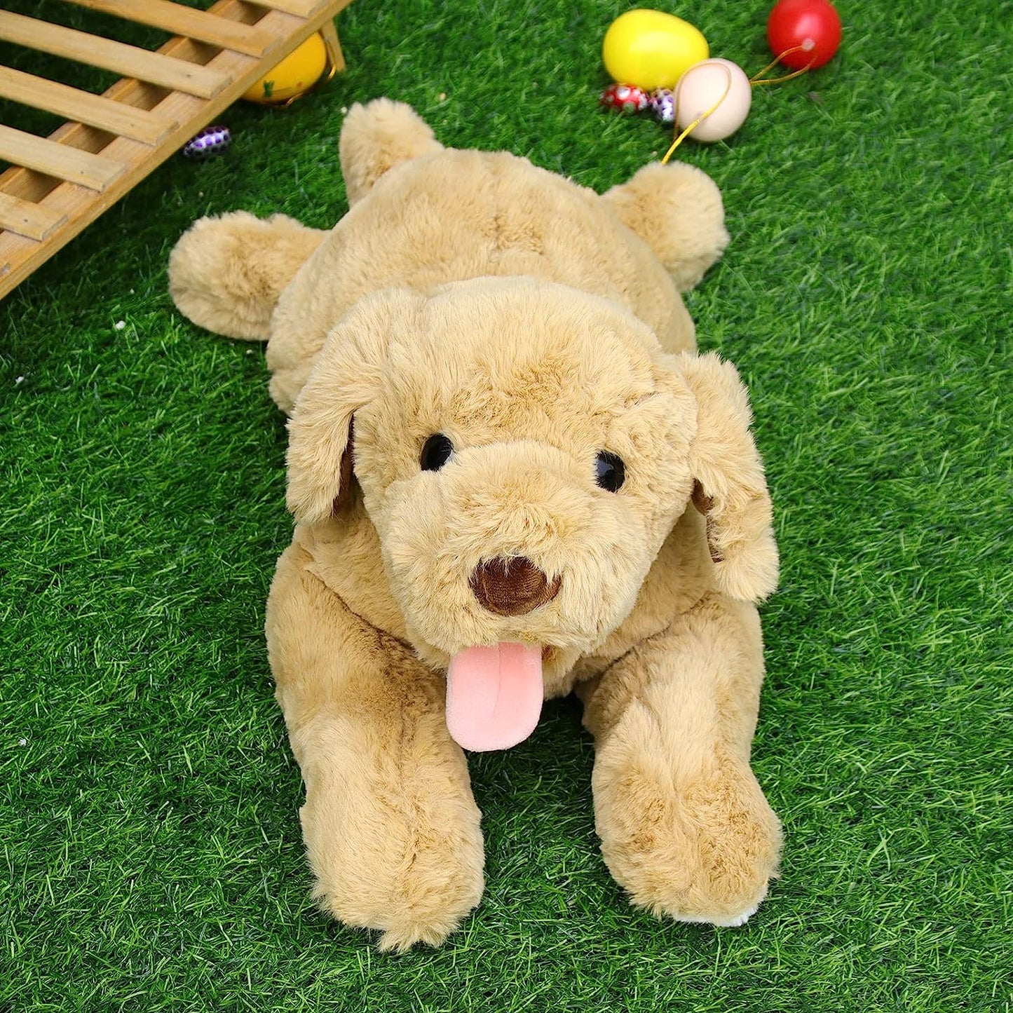 Dog Stuffed Animal Toy, 21'' Soft Dog Plush Pillow, Cute Labrador Plush Toys, Dog Plushies Doll Gift for Kids Girlfriend
