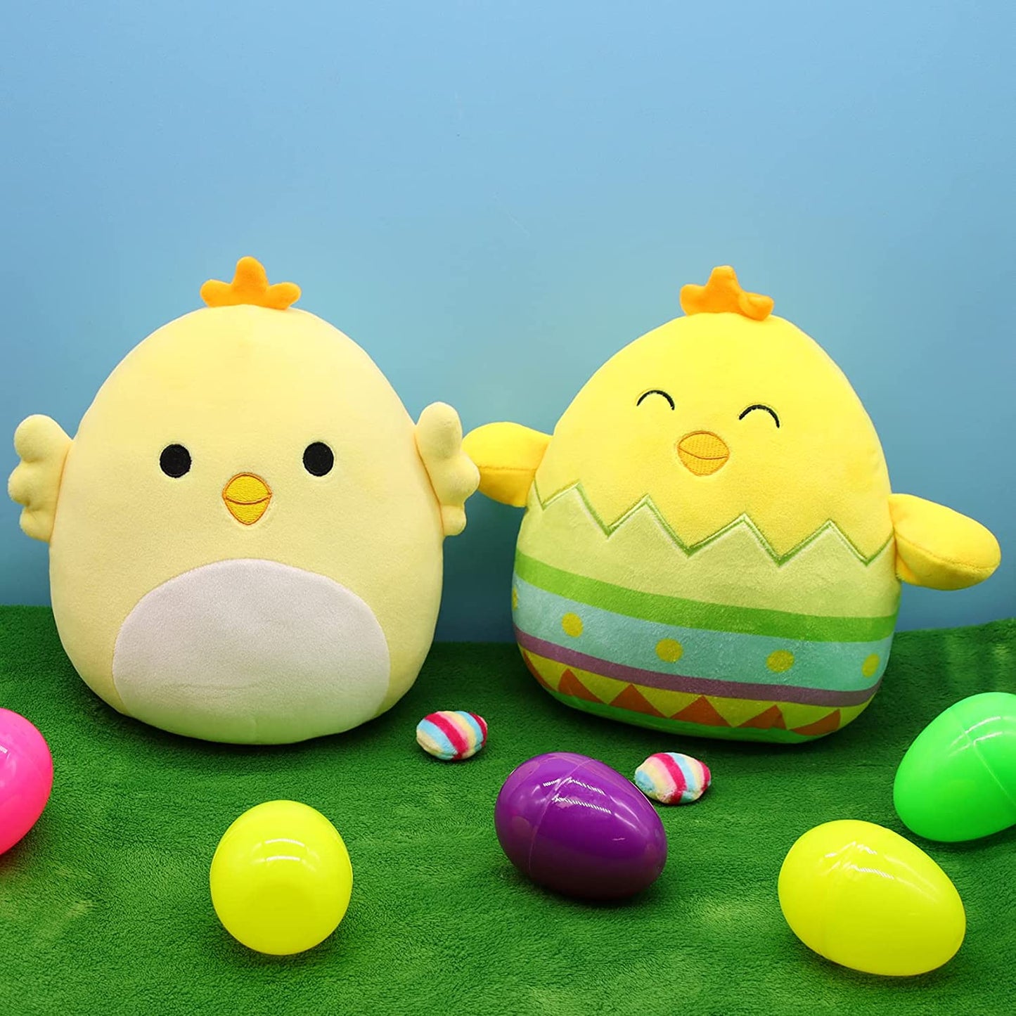 Easter Chick Plush Toys, Kawaii Chick Stuffed Animals Plushie, Soft Easter Chick Doll Pillow Easter Plush Gift for Kids