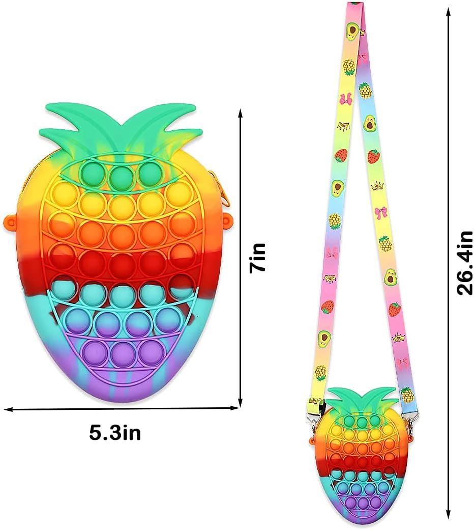 Pop Shoulder Bag Fidget Toys,Pop Fidget it Purse for Girls,Push Popper Purse for Girls Crossbody Bag Handbag Fidget Toys for Girls and Women