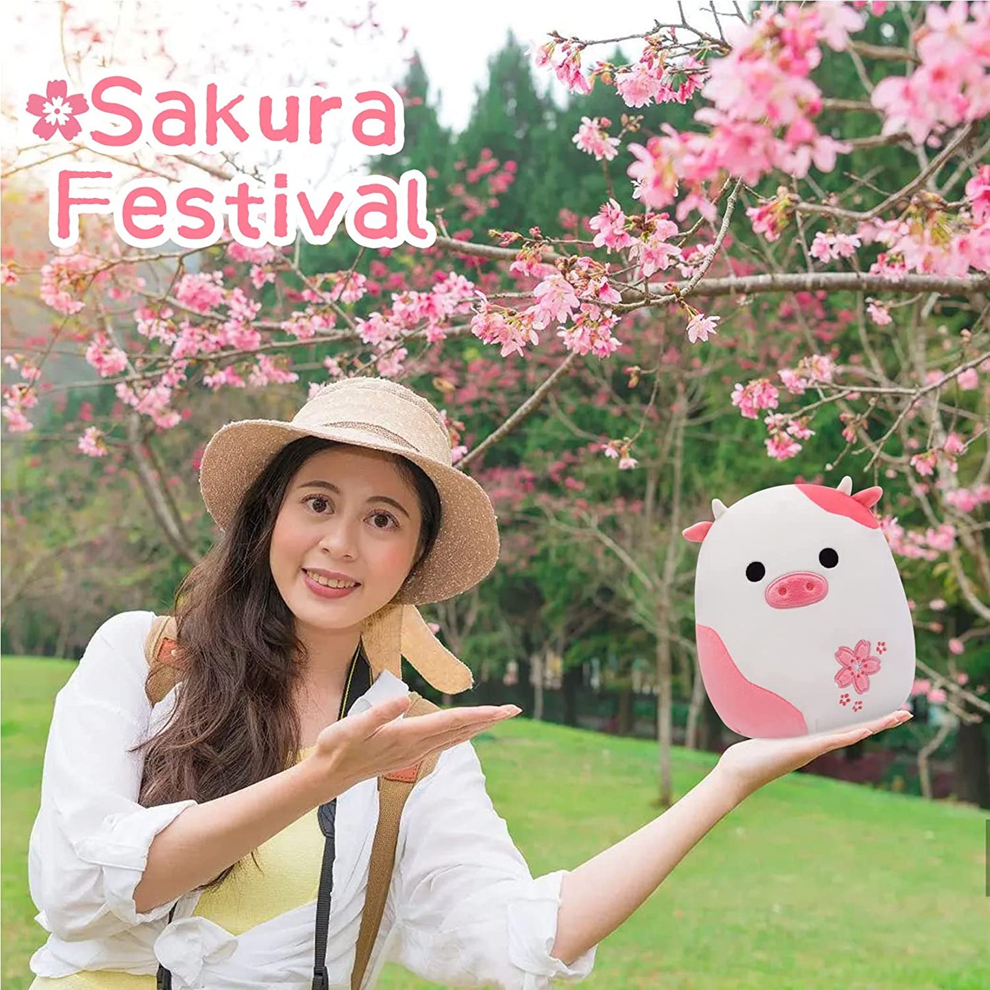 Cow Plush Pillow Cow Stuffed Animals, Cute Stuffed Animal Cow Plushie, Soft Kawaii Plush Cow Pillow Stuffed Cow Plush Toy for Kids Girls Boys Birthday Valentines Easter Gifts