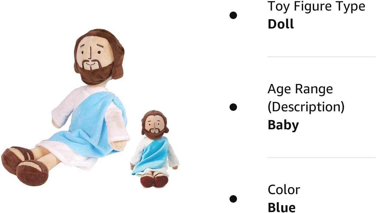 13inch Jesus Plush Toy My Friend Jesus Stuffed Doll Christ Religious Jesus Toys Jesus Doll Savior Plush Christian Classic Religious Savior Jesus Stuffed Plush Doll Toys (Blue)