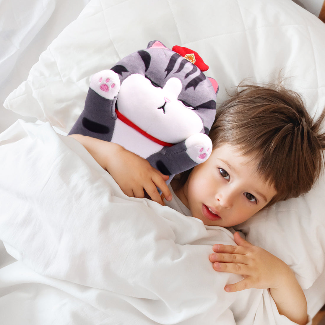 Lovely Plush Cat Doll Cute Soft Stuffed Pillow Long Throw Sleeping Pillow Doll Toy Long Pillows Stuffed Toy Home Sofa Cushion Decor (29.5IN)