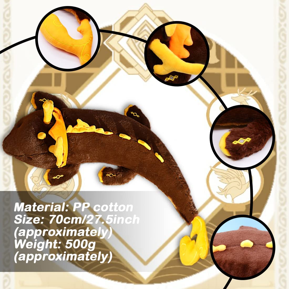 Zhongli Dragon Plushie Decor Gen-shin Impact Zhong Li Dragon Plush Body Pillow Cushion Soft Stuffed Animal for Fans Kids Gifts