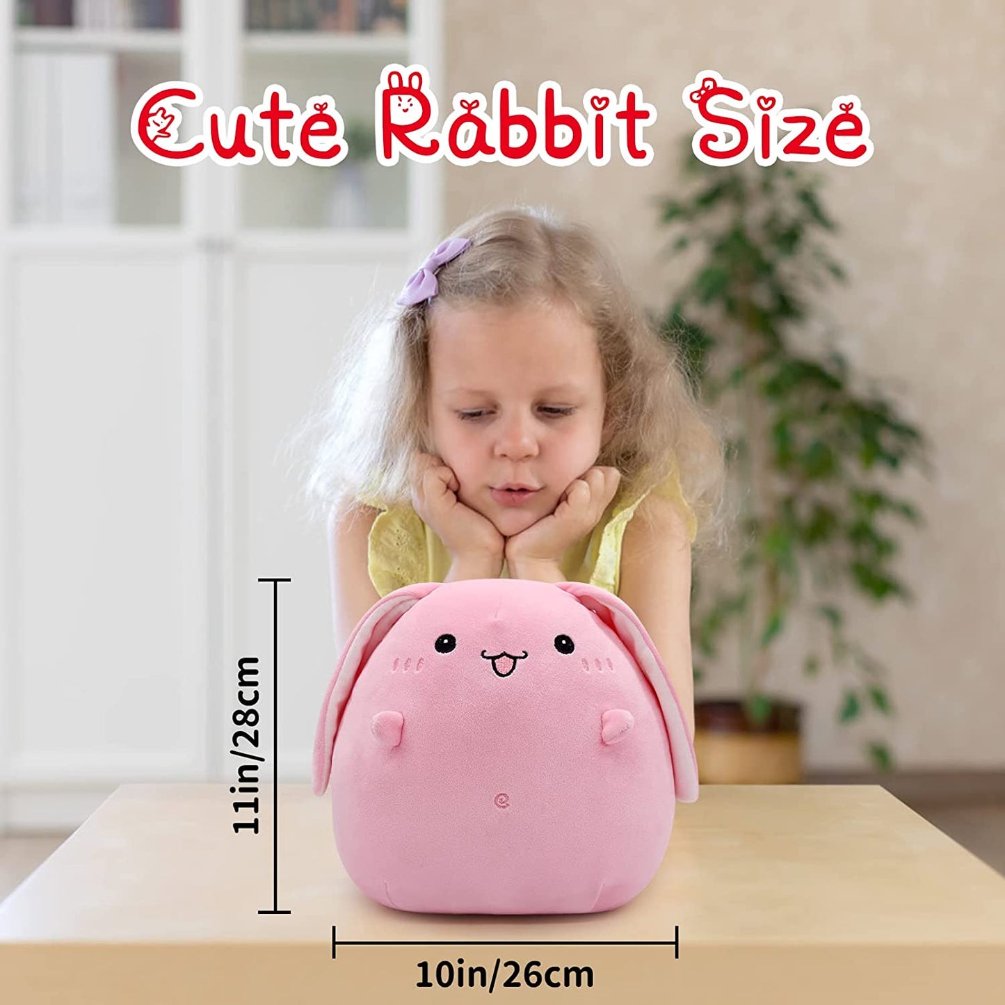 Bunny Plush Toy Easter Rabbit Bunny Stuffed Animal Doll Toy, Soft and Squishy Rabbit Stuffed Animal Toy for Boys Girls, Easter Gifts for Kids Easter Day (Rabbit)