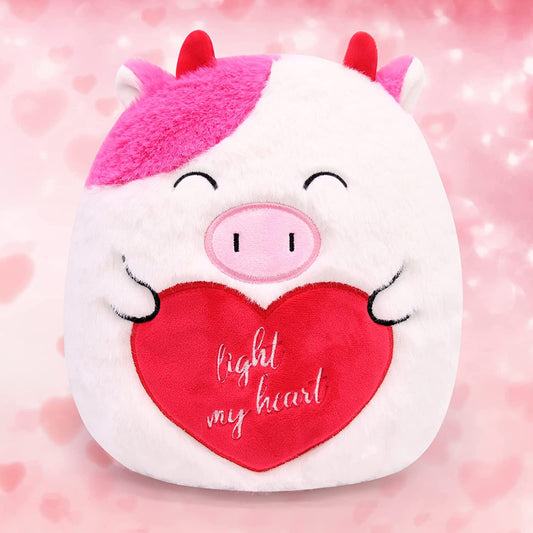 Valentines Day Gifts Cow Plush Pillow Cow Stuffed Animals Toys, Cute Cow Plushie Plush Cow Pillow, Soft Fluffy Stuffed Cow Plush Toy Stuffed Animal Cow Plush Gifts for Kids Girlsfriend Boyfriend