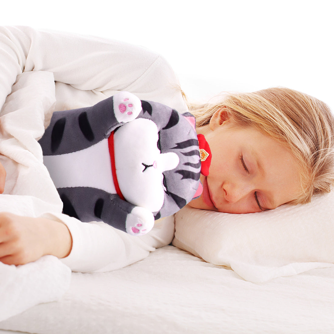 Lovely Plush Cat Doll Cute Soft Stuffed Pillow Long Throw Sleeping Pillow Doll Toy Long Pillows Stuffed Toy Home Sofa Cushion Decor (29.5IN)