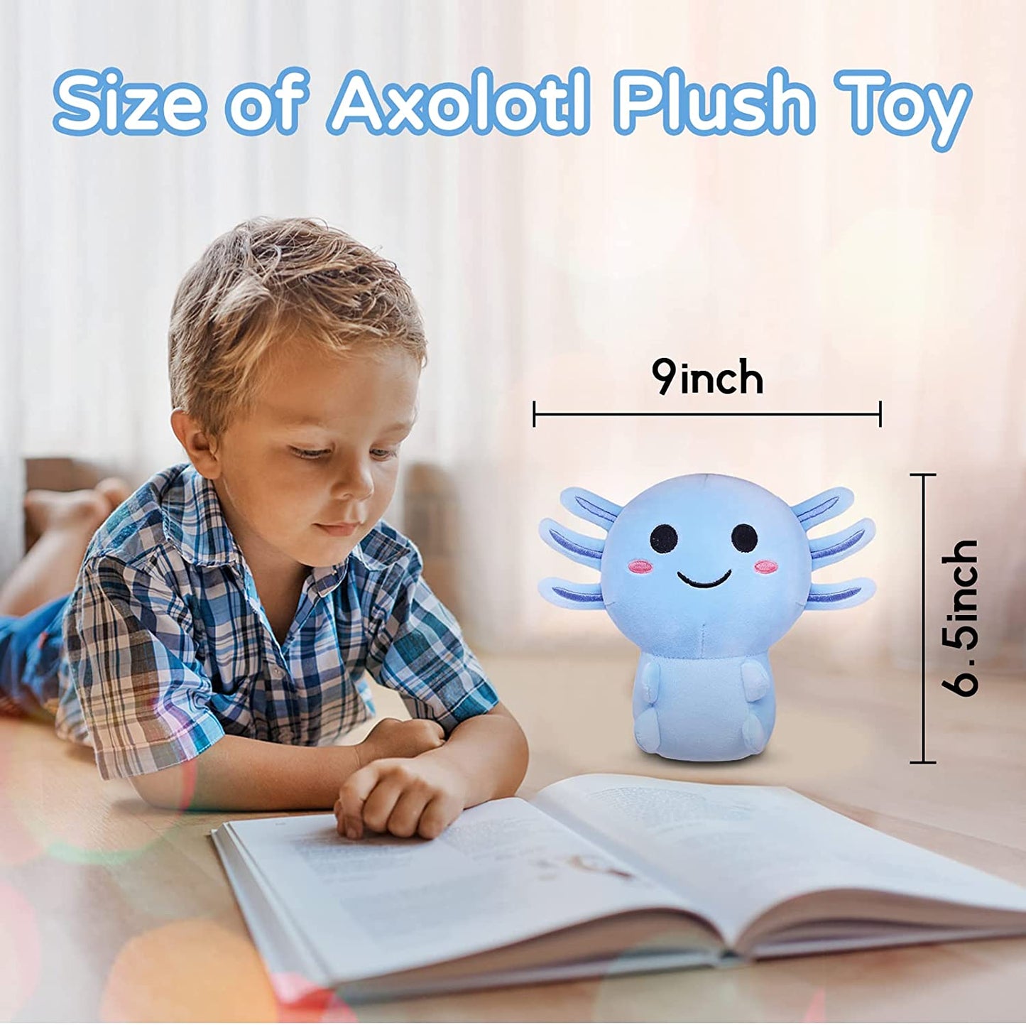 Axolotl Plushie Axolotl Stuffed Animal Toy,Cute Pink Axolotl Plush Pillow Soft Axolotl Stuffed Doll Gifts for Kids Birthday Halloween