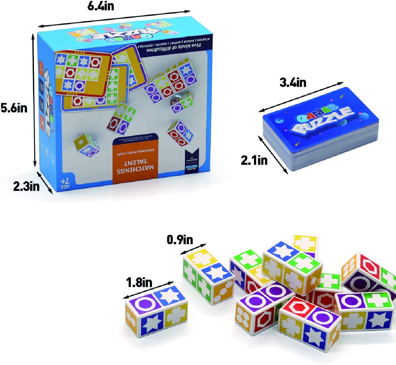 Matchings Puzzle Board Game Toys - New Puzzle Building Cubes Games - Match Game Uzzle Game for Children's Logical Thinking Training