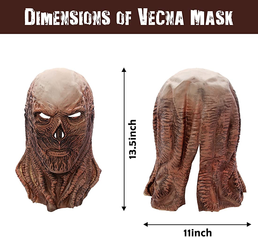 Vecna Mask Halloween Scary Mask Monster Evil Mask for Adults Horror Mask Halloween Party Cosplay Costume Latex Props