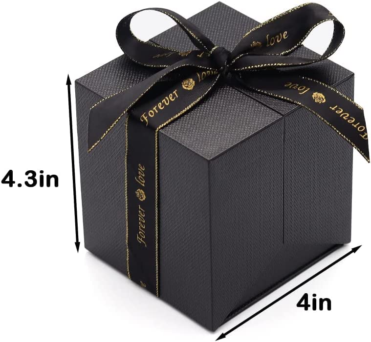 Preserved Rose with Love You Necklace in 100 Languages Gift Set, Enchanted Eternal Rose Flower for Valentine's Day Anniversary Wedding Bthday Romantic Gift