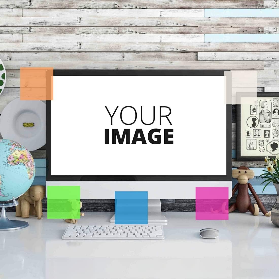 Transparent Sticky Notes, 600Pcs Waterproof Translucent Sticky Notes, 1Clear Reusable Sticky Note with Ballpoint Pen for Office School Home, Color, 12 Packs