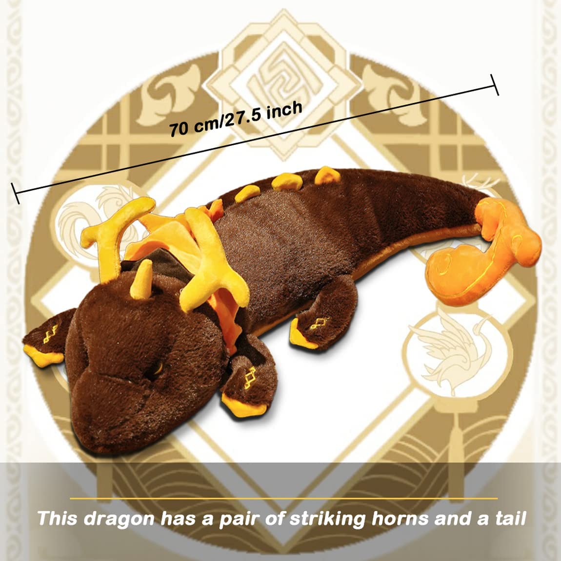 Zhongli Dragon Plushie Decor Gen-shin Impact Zhong Li Dragon Plush Body Pillow Cushion Soft Stuffed Animal for Fans Kids Gifts