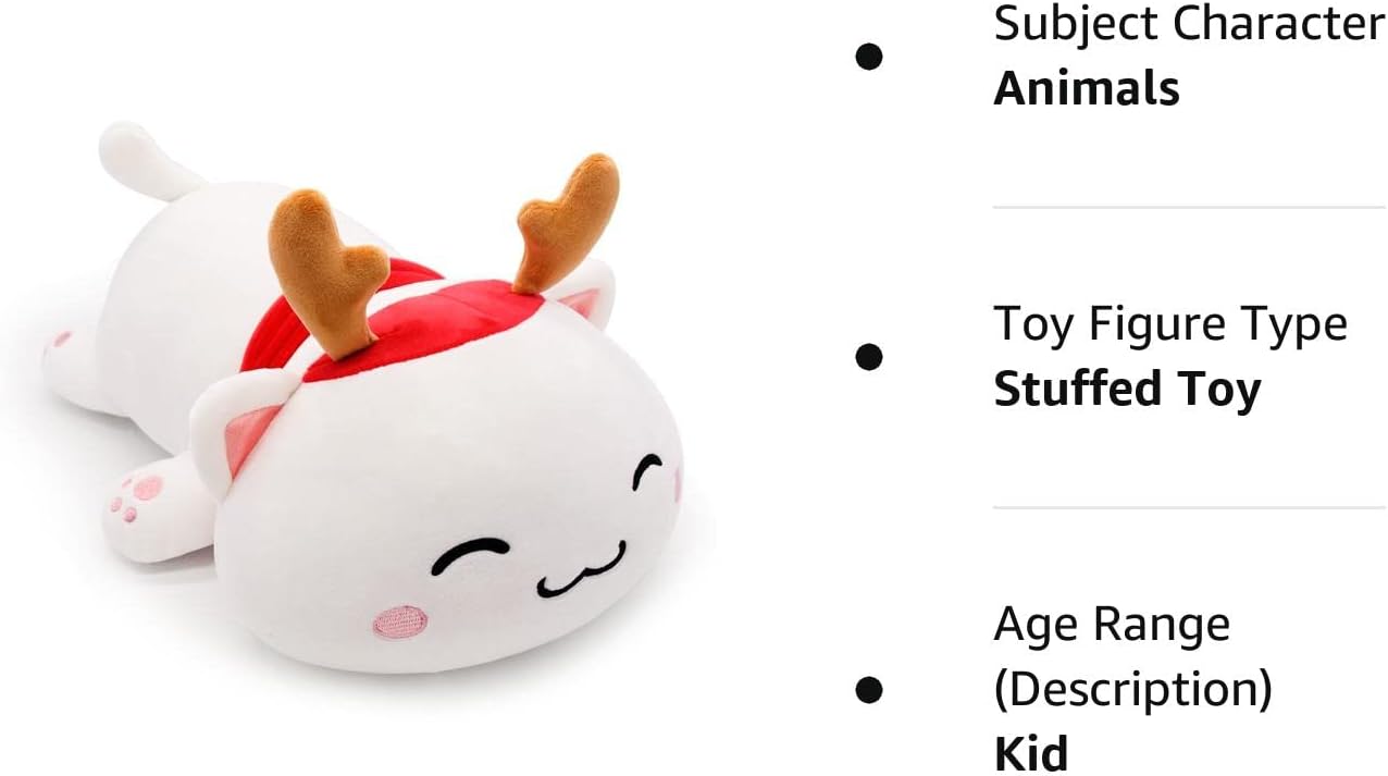 8Inch Cute Cat Plush Toy, Christmas Plush Pillow Doll, Soft Cat Stuffed Animals, Kawaii Cat Plush Pillow, Kitty Plush Cat Doll Toy Gifts for Boys Girls Kids